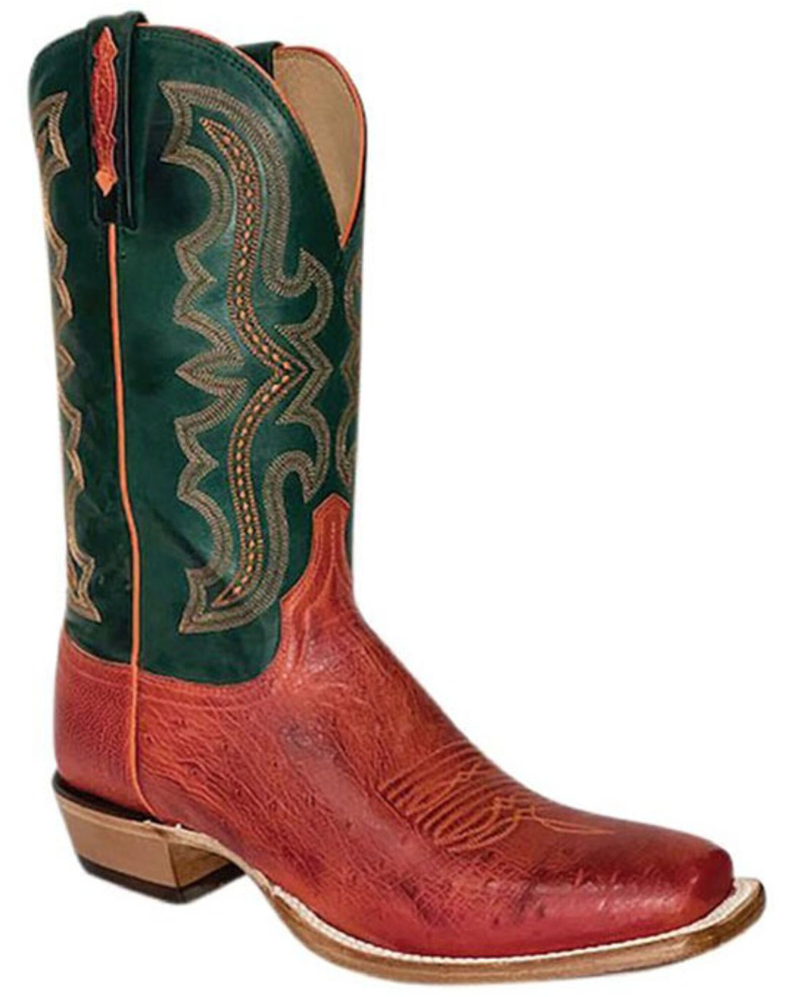 Mens slip on square shop toe boots