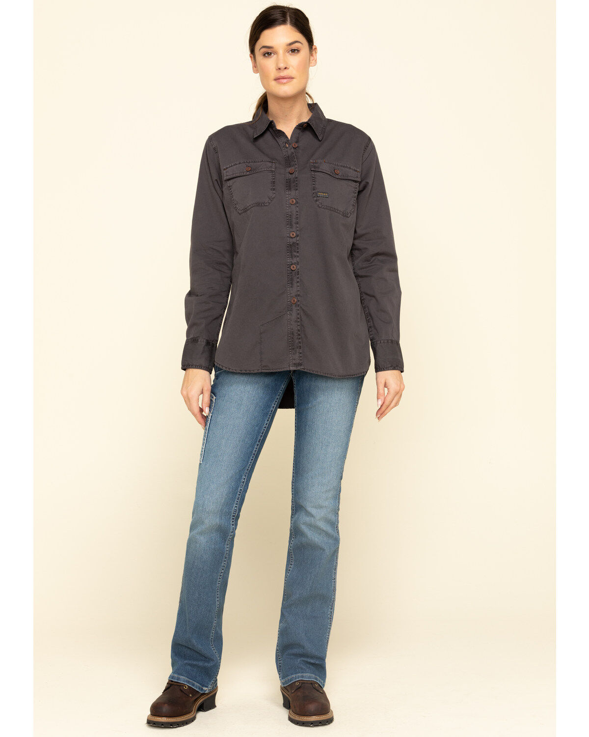 Image #6 - Ariat Women's Rebar Washed Twill Long Sleeve Work Shirt, , hi-res