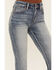 Image #4 - Shyanne Women's Medium Wash Aria Novelty Back Pocket Mid Rise Bootcut Stretch Denim Jeans, Medium Wash, hi-res