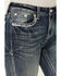 Image #4 - Grace in LA Women's Medium Wash Mid Rise Geometric Bird Bootcut Jeans, Medium Wash, hi-res
