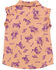 Image #2 - Wrangler Toddler Girls' Western Print Sleeveless Pearl Snap Western Shirt, Orange, hi-res