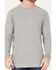 Image #3 - RANK 45® Men's Solid Performance Long Sleeve T-Shirt , Charcoal, hi-res