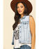 Image #5 - Stetson Women's Light Denim Horseshoe Vest, , hi-res