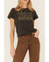 Image #3 - Blended Women's Western Graphic Tee, Charcoal, hi-res