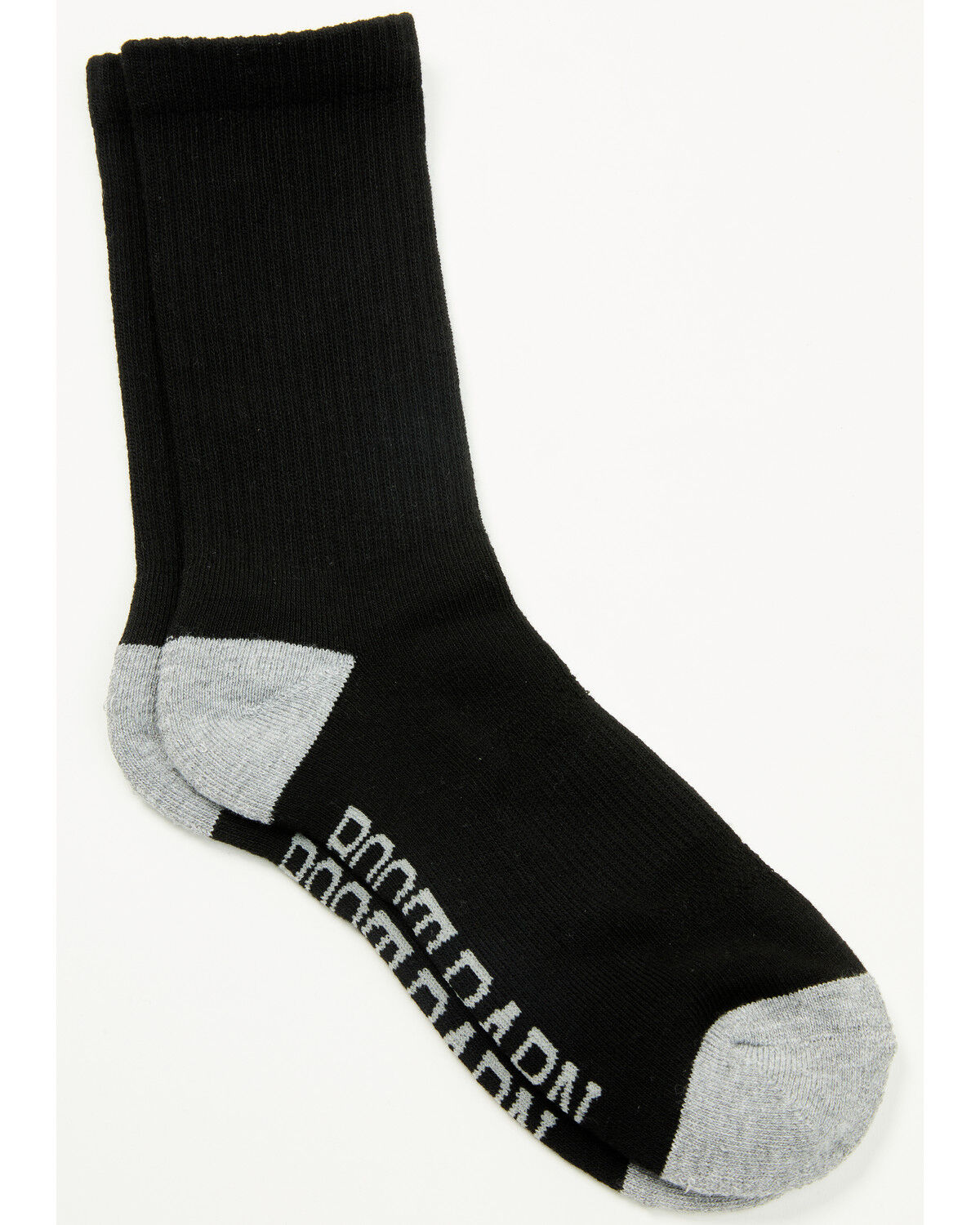 Image #1 - Boot Barn Women's Basic Crew Socks - 3 Pack, Black, hi-res