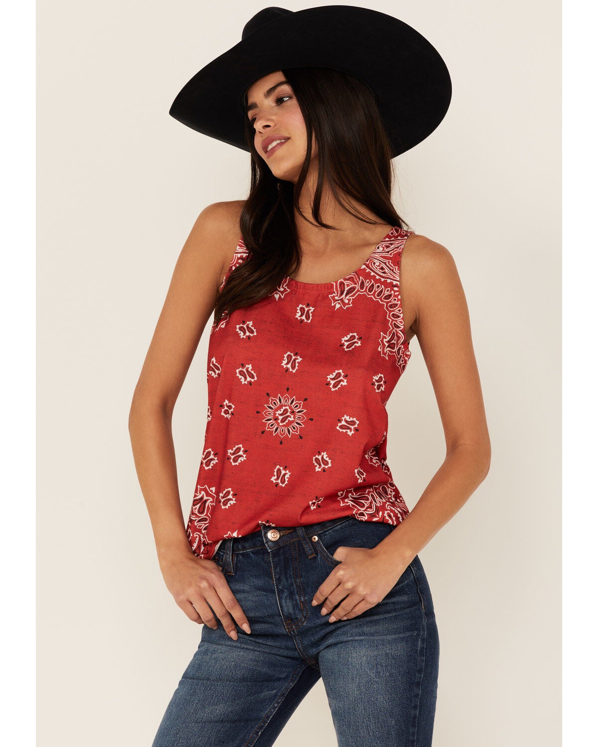 bandana print tank