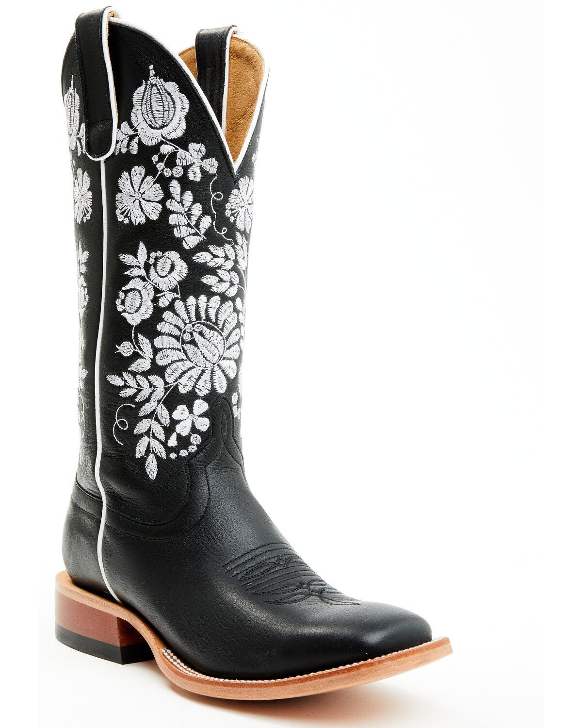 Macie Bean Women's Black Eyed Susan Western Boots - Square Toe, Black, hi-res