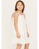 Image #2 - Hayden Girls' Ditsy Floral Print Sleeveless Shift Mini Dress, White, hi-res