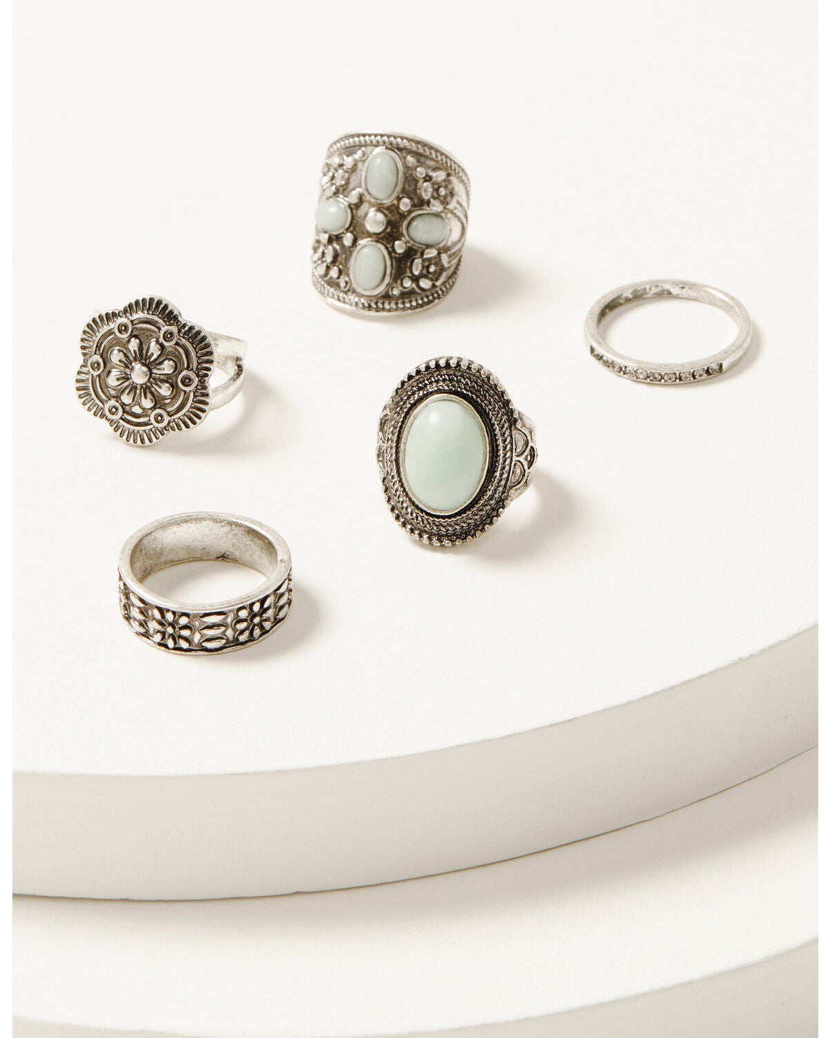 Shyanne Women's Luna Bella Ring Set - 5 Piece, Silver, hi-res