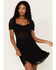 Beyond The Radar Women's Cap Sleeve Lace Dress, Black, hi-res