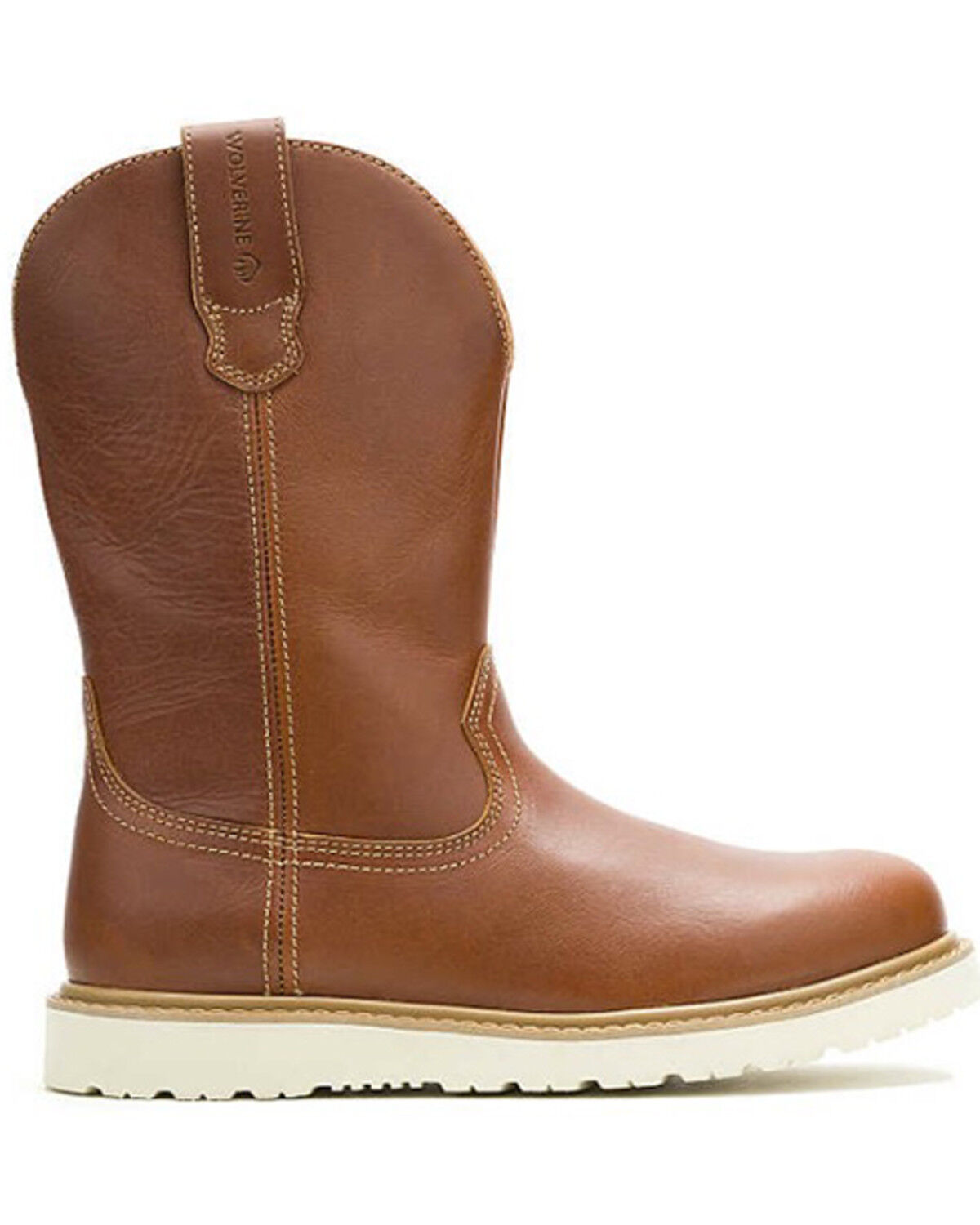 Image #3 - Wolverine X Jordan Davis Men's Bronc Wedge Wellington Work Boots - Soft Toe, Tan, hi-res