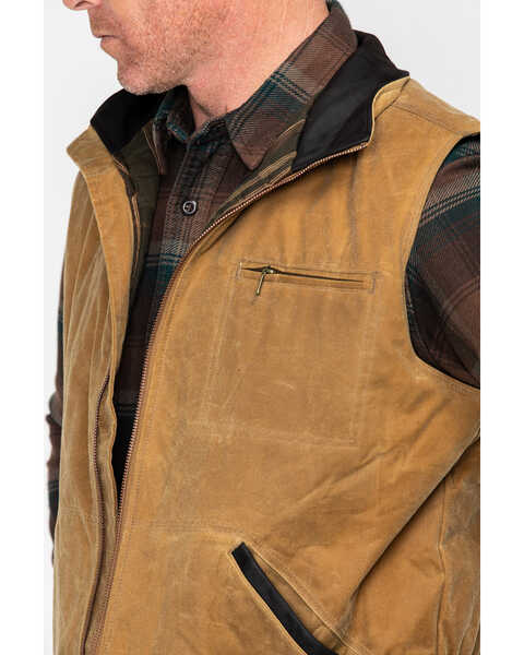 Image #5 - Outback Trading Co. Men's Sawbuck Oilskin Zip-Up Vest, Tan, hi-res