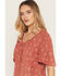 Image #2 - Wild Moss Women's Western Print Short Sleeve Shirt, Rust Copper, hi-res