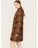 Image #2 - Panhandle Women's Plaid Print Knit Sweater Coat, Dark Brown, hi-res