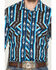 Image #3 - Rock & Roll Denim Men's Southwestern Striped Long Sleeve Snap Western Shirt, Teal, hi-res
