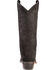 Image #7 - Old West Men's Roughout Suede Western Boots - Pointed Toe, Black, hi-res