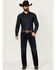 Image #1 - Cody James Men's Bay Roan Wash Jackson Slim Straight Stretch Denim Jeans, Dark Wash, hi-res