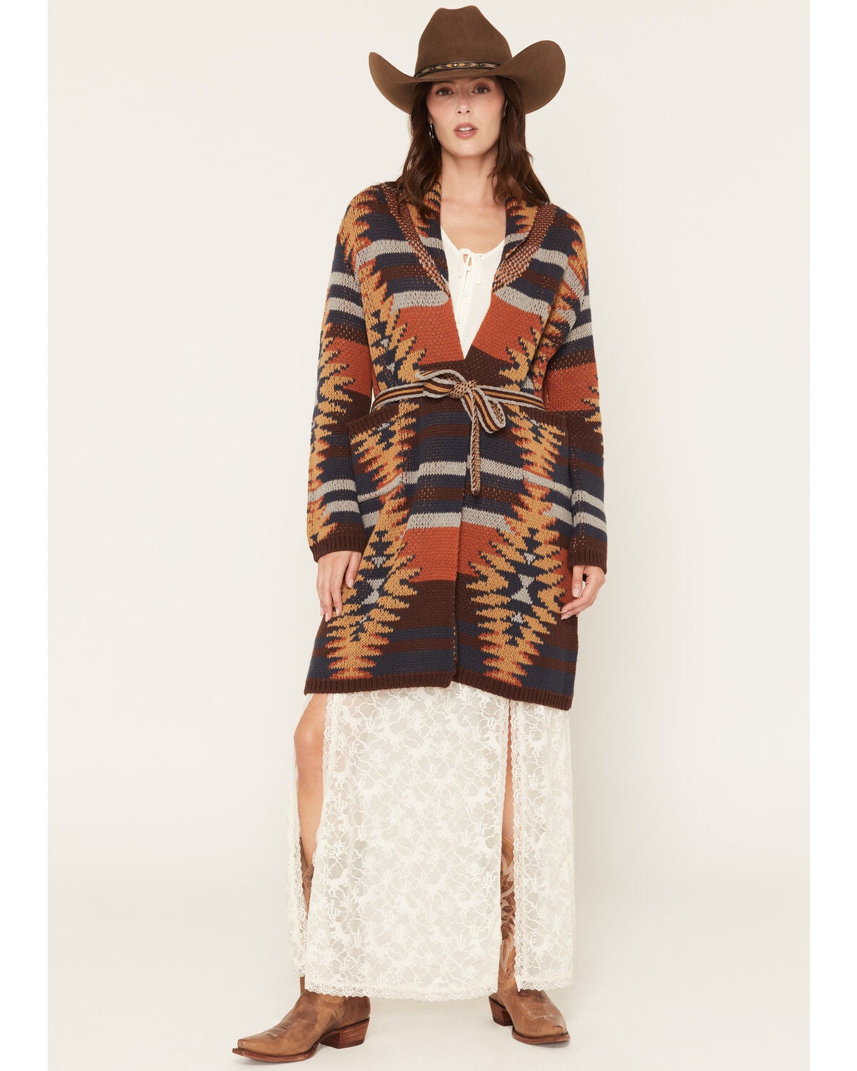 Image #1 - Tasha Polizzi Women's Sutton Southwestern Print Knit Cardigan, Multi, hi-res