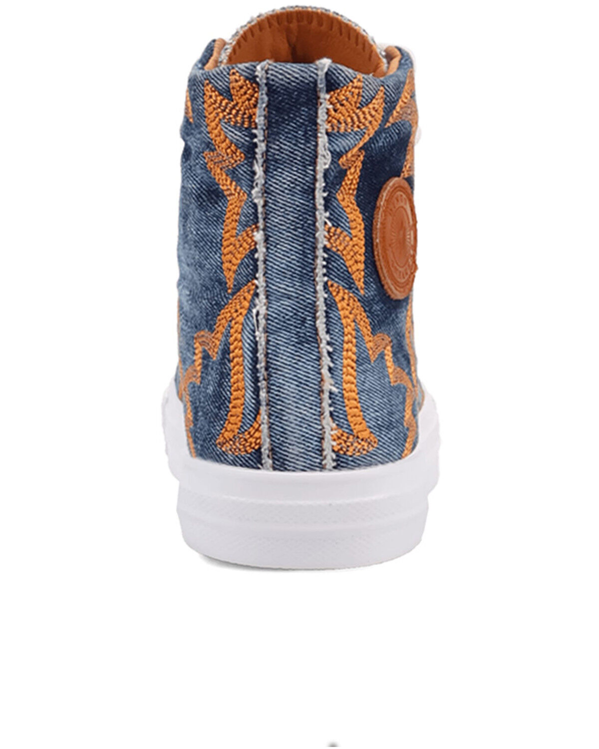 Image #5 - Dingo Women's Denim Western Stitched High-Top Sneakers, Blue, hi-res
