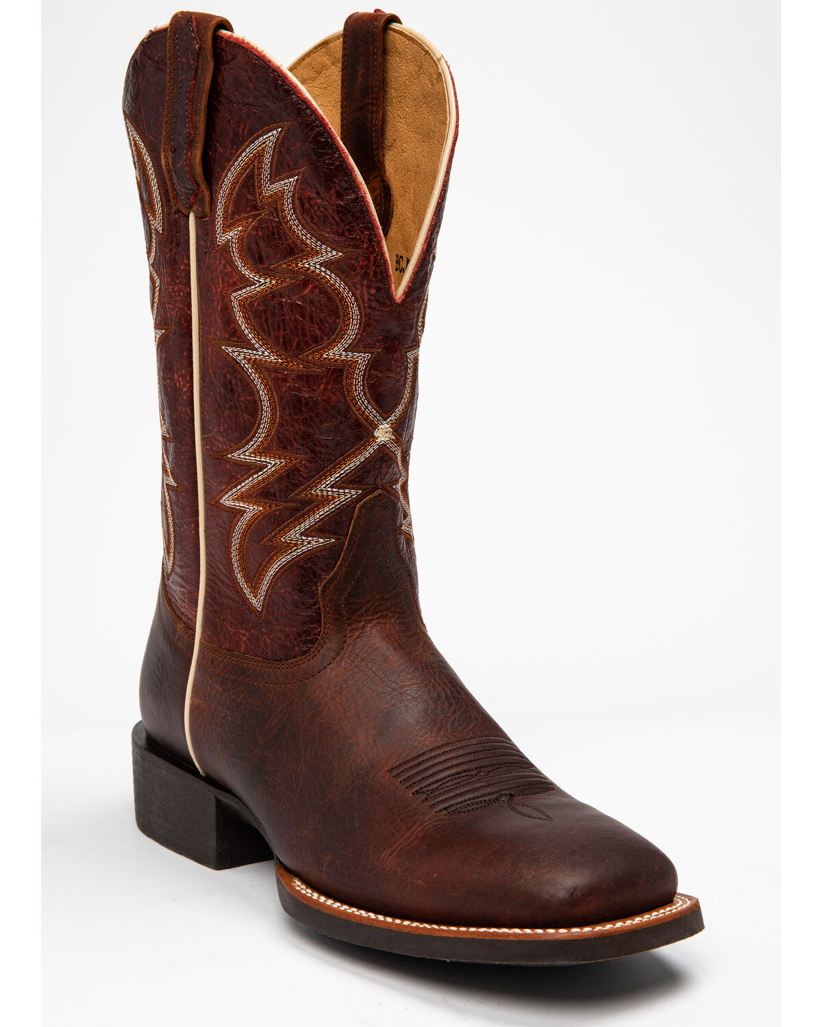 Image #1 - RANK 45 Men's Barley Western Performance Boots - Square Toe, , hi-res