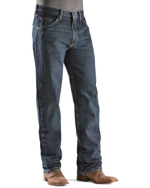 Image #3 - Wrangler 20X Men's Competition Low Rise Relaxed Fit Bootcut Jeans, Dark Blue, hi-res