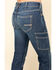 Ariat Women's Rebar Mid Rise Durastretch Nightride Riveter Work Straight Jeans, Blue, hi-res