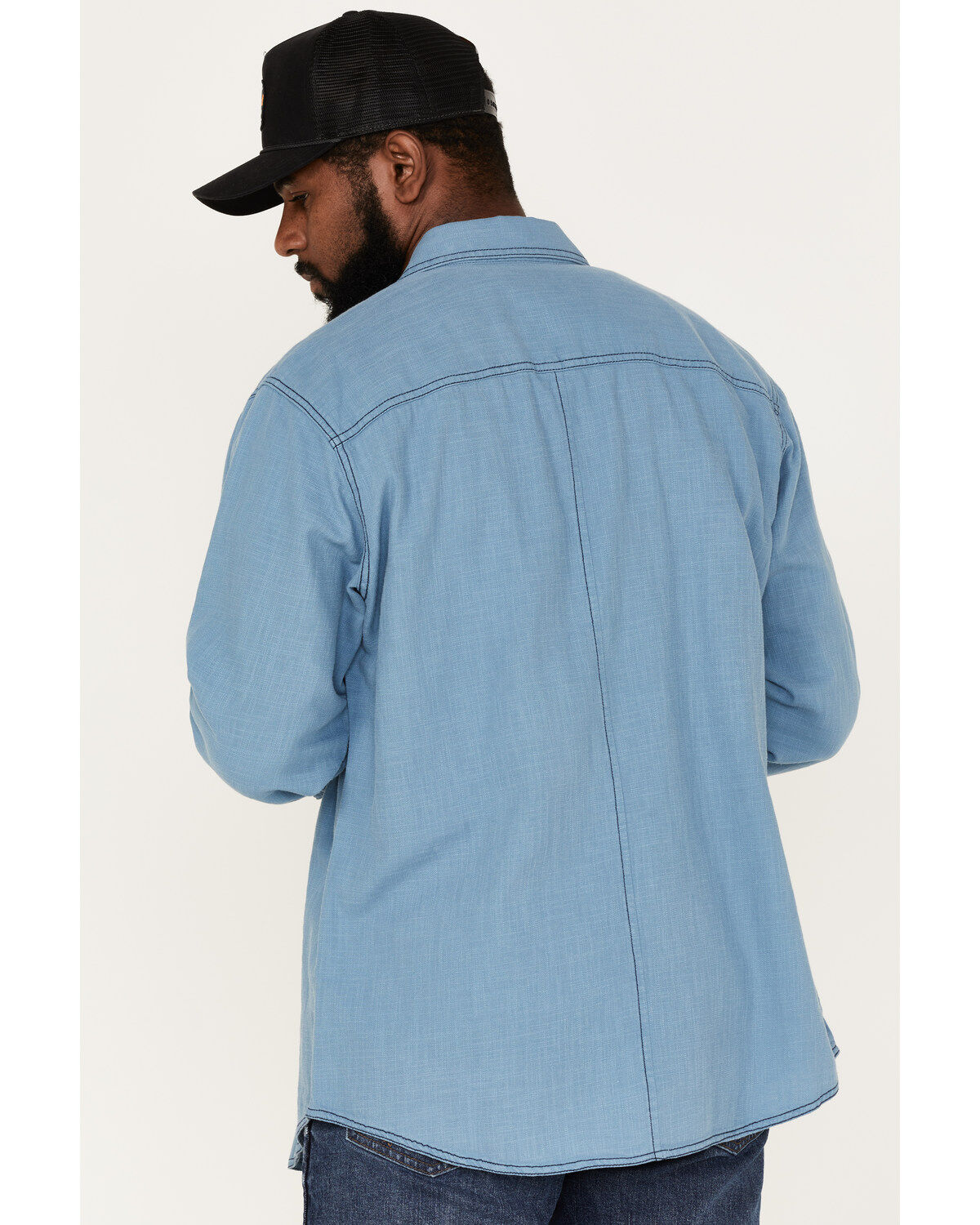 Image #4 - Wrangler Retro Premium Men's Solid Button Down Western Shirt, , hi-res