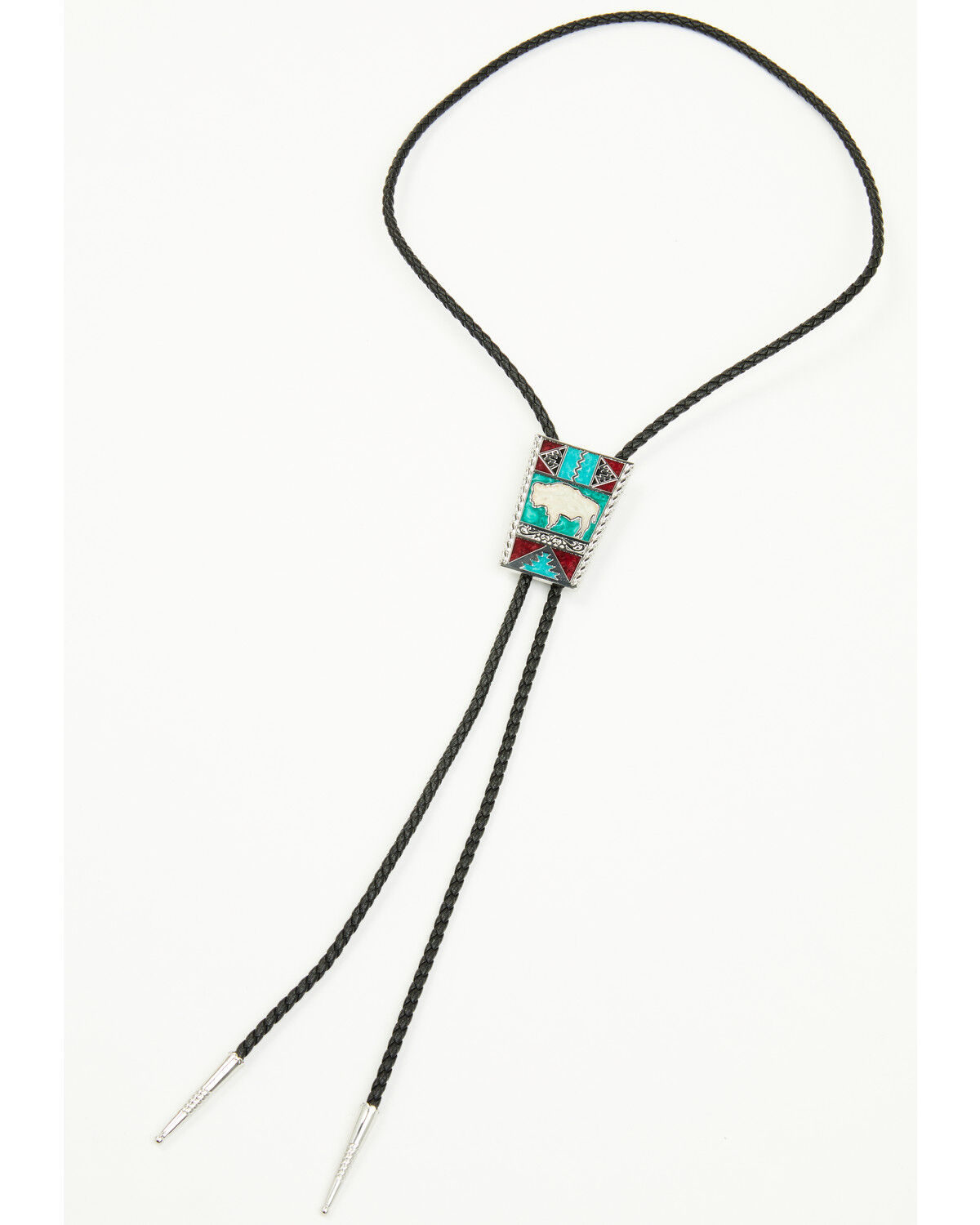 Image #1 - Montana Silversmiths X Ian Munsick White Buffalo Bolo Tie, Multi, hi-res