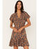 Idyllwind Women's Feeling Good Paisley Print Button-Front Dress, Dark Blue, hi-res