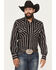 Image #1 - Cinch Men's Modern Fit Striped Long Sleeve Snap Western Shirt, Black, hi-res