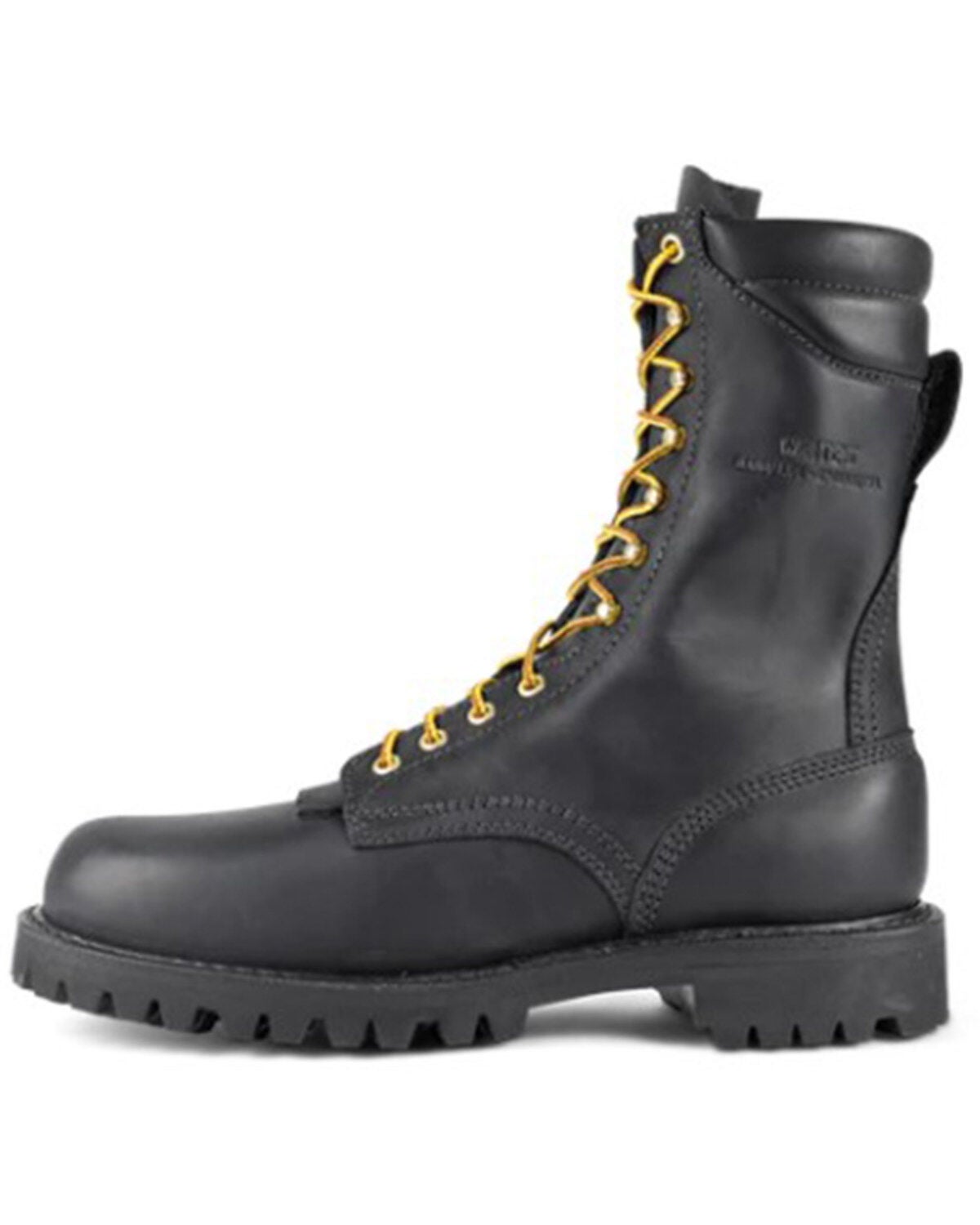 White's Boots Men's Crew 10" Lace-Up Work Boots - Soft Toe, Black, hi-res