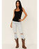 Cleo + Wolf Women's Ruffle Trim Tank Top, Black, hi-res