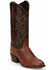 Tony Lama Men's Brown Ostrich Western Boots - Medium Toe, Brown, hi-res
