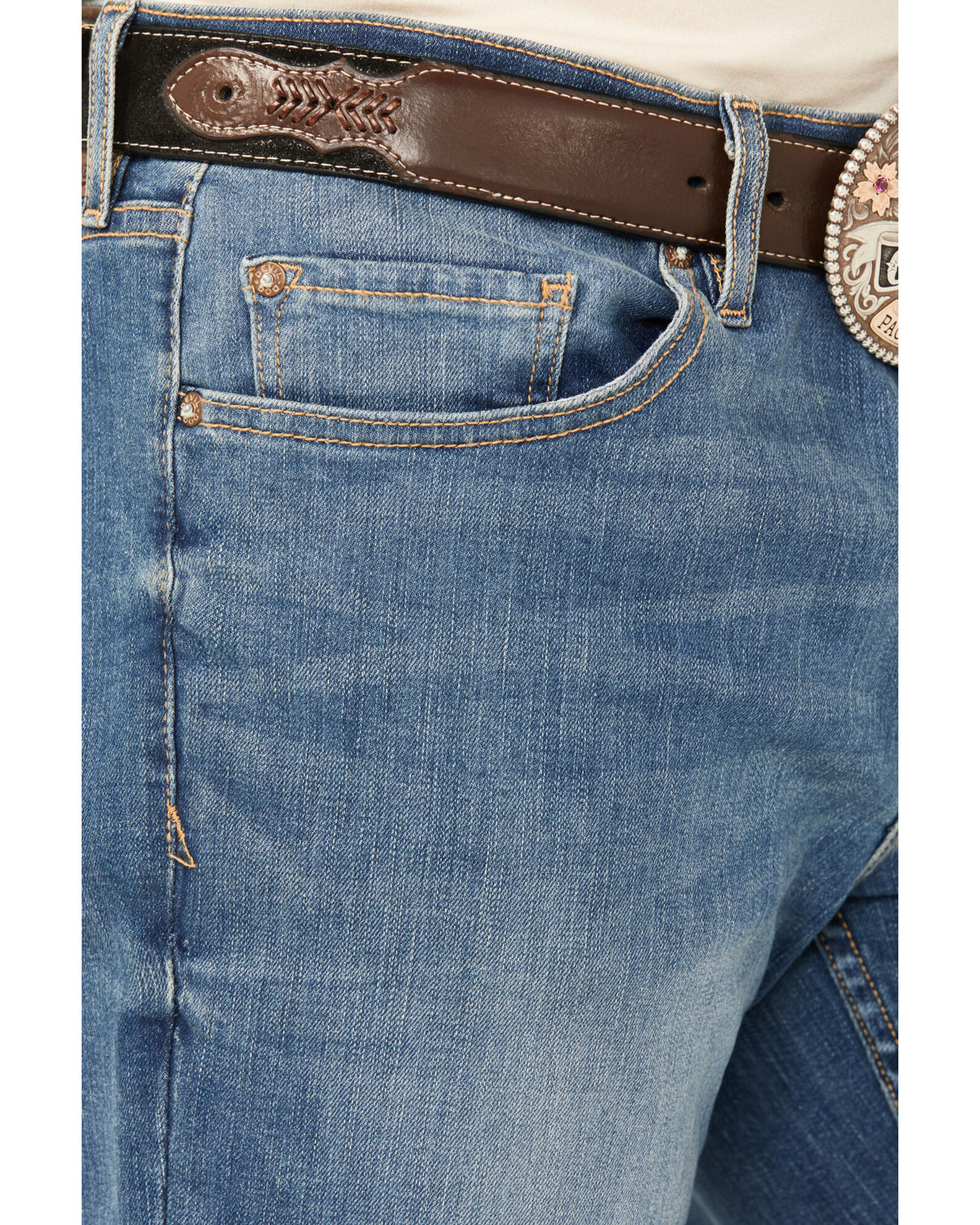 DEVIL-DOG Dungarees Men's Powells Medium Wash Slim Straight Stretch Jeans