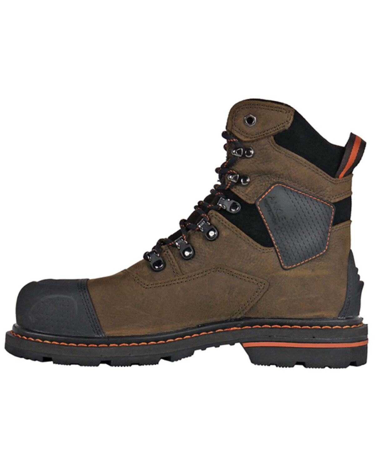 Image #3 - Hoss Men's Range 6" Lace-Up Work Boots - Round Toe, Brown, hi-res