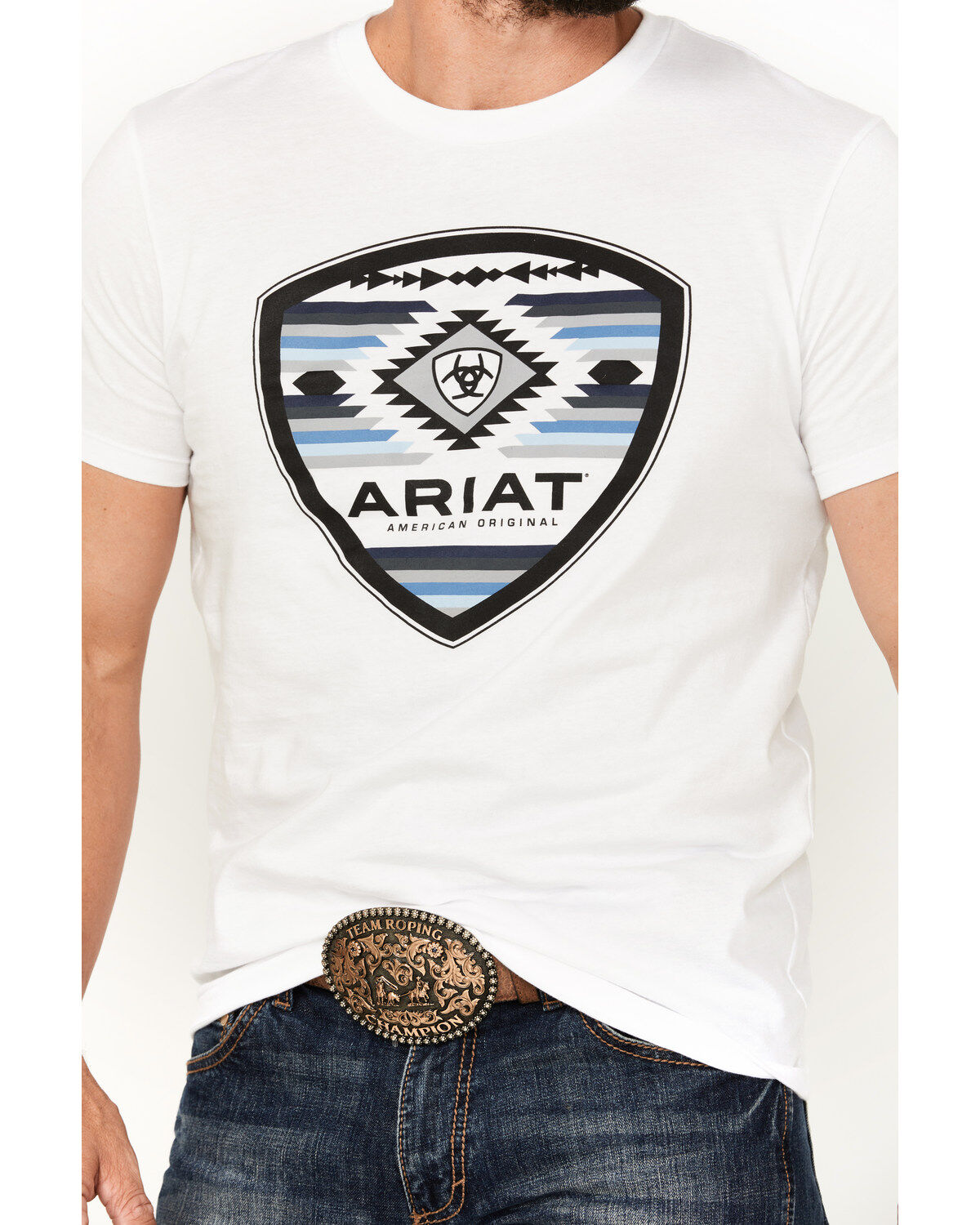 Product Name:  Ariat Men's Boot Barn Exclusive Geo Logo Short Sleeve Graphic T-Shirt
