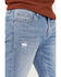 Brothers & Sons Men's Arizona Light Wash Distressed Stretch Slim Straight Jeans , Light Wash, hi-res