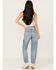 Image #3 - Ariat Women's Dominca Medium Wash Rodeo Quincy High Rise Tomboy Relaxed Straight Jeans , Medium Wash, hi-res