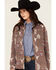 Image #2 - Shyanne Women's Conversation Print Long Sleeve Snap Western Shirt, Chocolate, hi-res