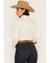 Image #4 - Cinch Women's Striped Long Sleeve Button-Down Western Shirt, Cream, hi-res