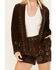 Image #3 - Driftwood Women's Suede Studded Blazer, Chocolate, hi-res