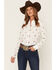 Image #1 - Shyanne Women's Sagewind Floral Print Long Sleeve Button-Down Western Shirt, White, hi-res