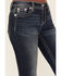 Image #4 - Miss Me Women's Dark Wash Mid Rise Stretch Bootcut Jeans, Dark Wash, hi-res