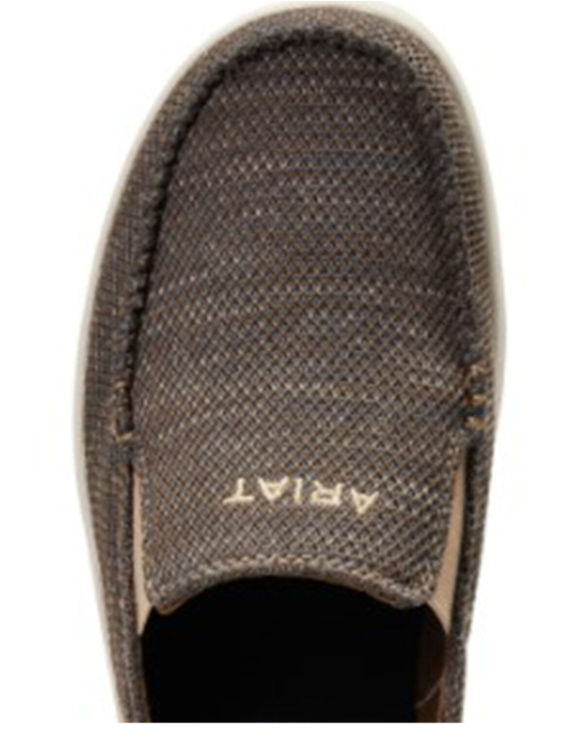 Image #4 - Ariat Men's Heather Brown Hilo 360 Canvas Slip-On Casual Shoe - Moc Toe, Brown, hi-res