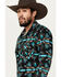 Image #2 - Rock & Roll Denim Men's Southwestern Print Long Sleeve Snap Stretch Western Shirt, Black, hi-res