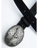 Cody James Boys' Longhorn Plaque Buckle Belt, Black, hi-res
