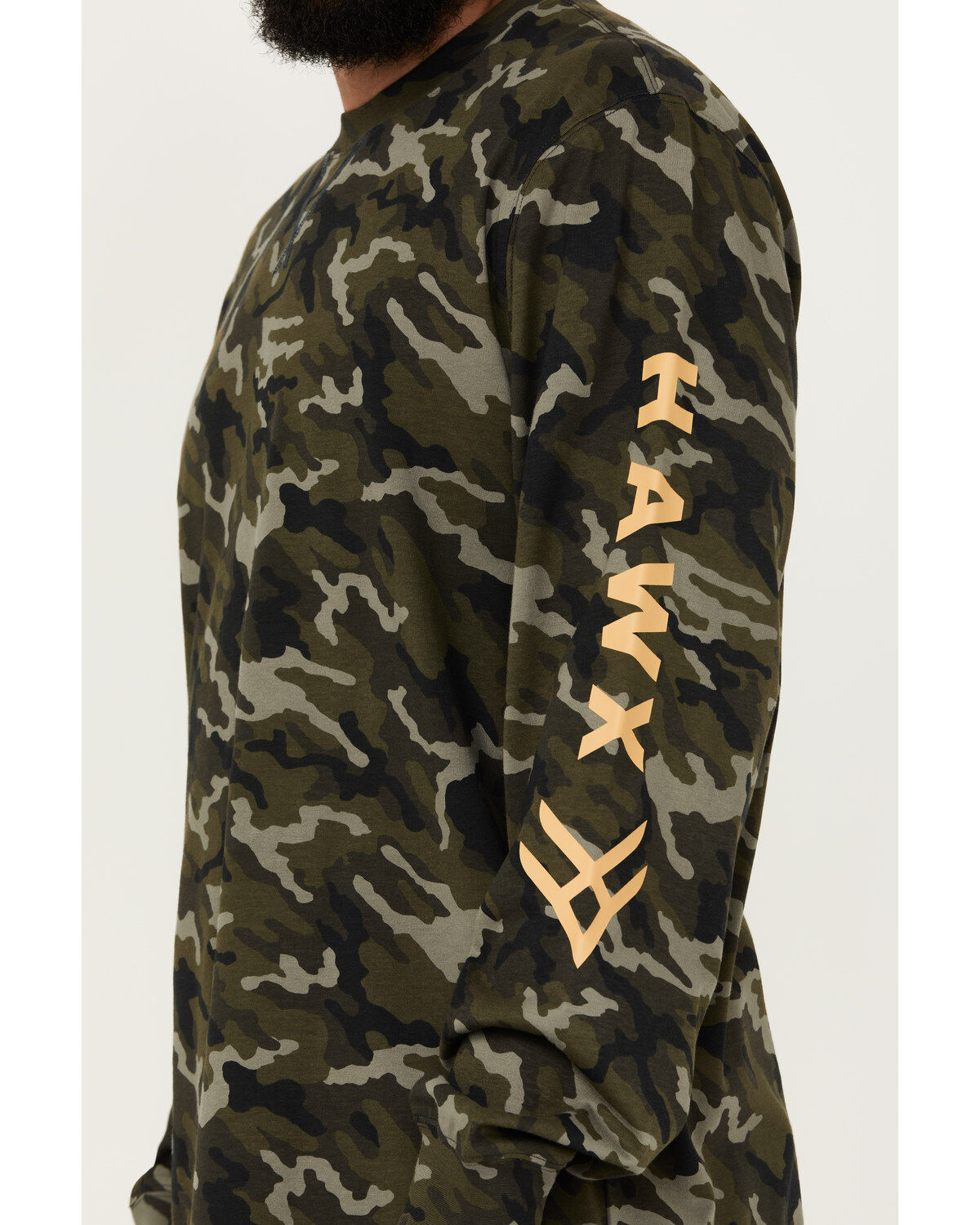 Image #3 - Hawx Men's Camo Print Long Sleeve Logo T-Shirt, Camouflage, hi-res