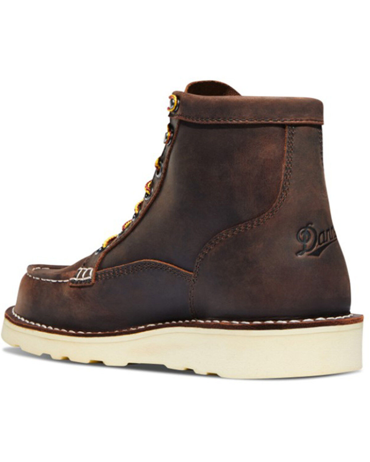 Image #3 - Danner Women's 6" Bull Run Full-Grain Wedge Work Boot - Moc Toe, Brown, hi-res