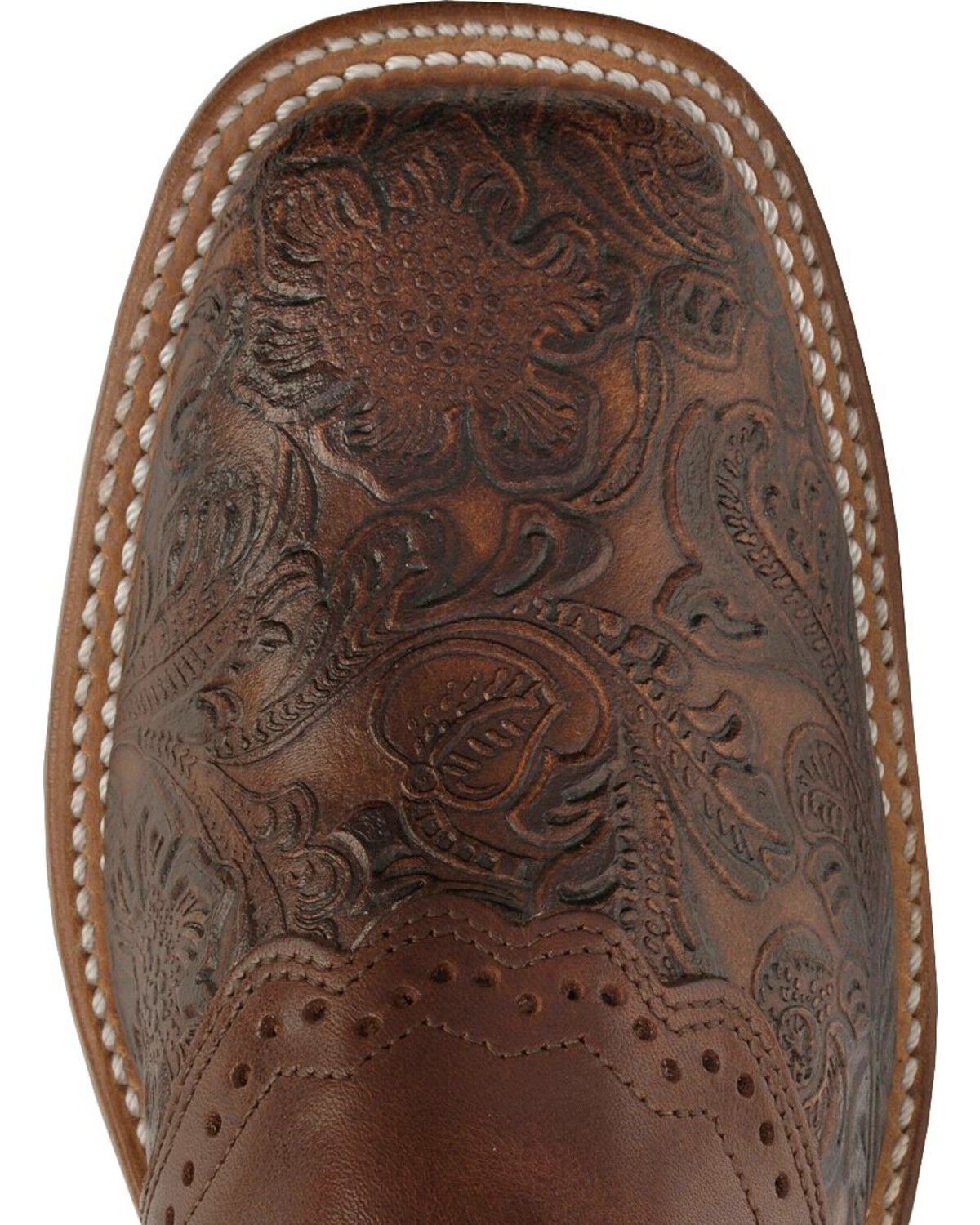 Image #6 - Boulet Women's Hand Tooled Ranger Western Boots - Square Toe, , hi-res