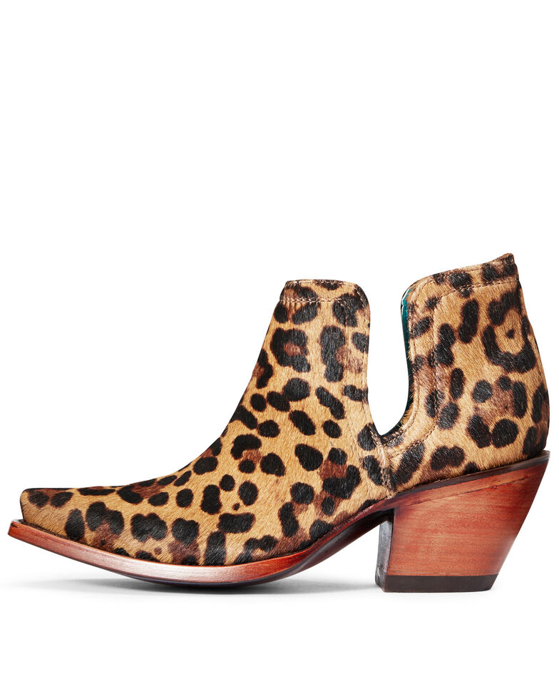 low leopard booties